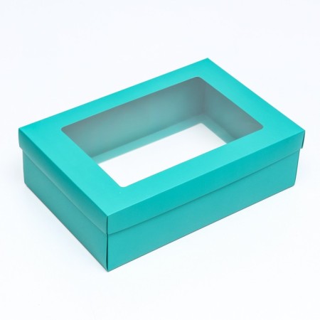 Folding box "Emerald", with a window 30 x 20 x 9 cm-1