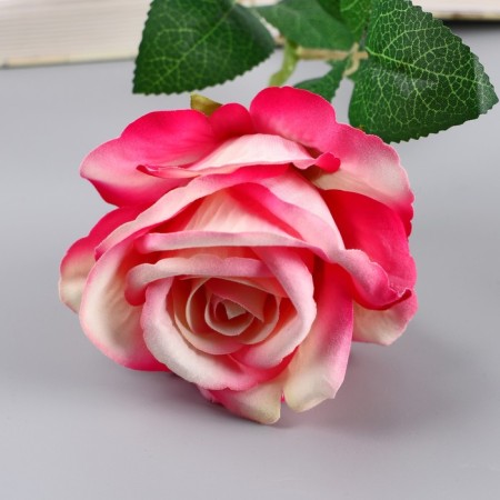 Artificial flowers "Tea extract" D-7 cm 44 cm, white-raspberry-1