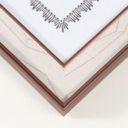 Photo frame Plastic format A4 "Abstraction of lines on white" coffee 1.5x24.6x33.3 cm-1