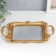 Standing interior polystone with the Scarabi mirror golden 37.5x22.5 cm