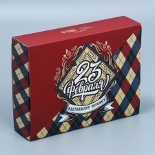 Confectionery box, packaging “Real Man”, February 23, 20 x 15 x 5 cm