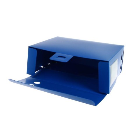 A4 archive folder, root of 120 mm, plastic, calligrata, cut fastener, blue, up to 1100 sheets-2