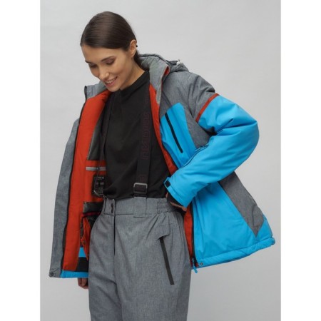 Ski suit female, size 56, blue color-7
