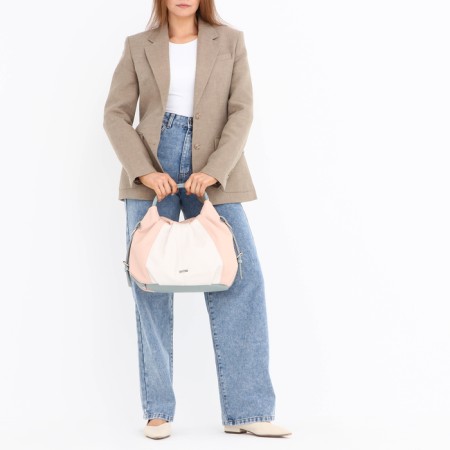 Women's bag-bag on lightning, white/pink color-5