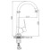 Accoona A4569 kitchen mixer, single -leaf, silumin, chrome