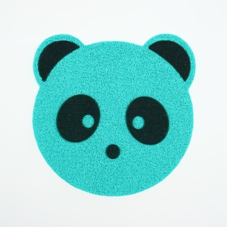 2-in-1 rug for a bowl/toilet for animals "Panda", 30 x 30 cm, turquoise-2