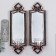 Climber Plastic, glass for 1 candle "Mirror light" Nr 2 pcs D-4 cm bronze 8x11.5x37 cm 906887