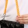 A chain for a bag, plastic, with carbines, 23 × 17 mm, 68 cm, orange/silver color