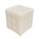 Eco -leather pouff Milk (milk)