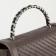 Handle for a bag, metal, with screws for fastening, 12.8 × 6.5 cm, silver/black color