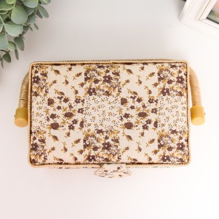 Casket for needlework "Flower patchwork" 9.5x19.5x13 cm-4