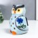 Souvenir Ceramics Light "Blue Filin with Flower" from the solar battery 13.5x9.5 cm