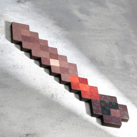 Wooden souvenir "knife", 20 cm, pixel-1