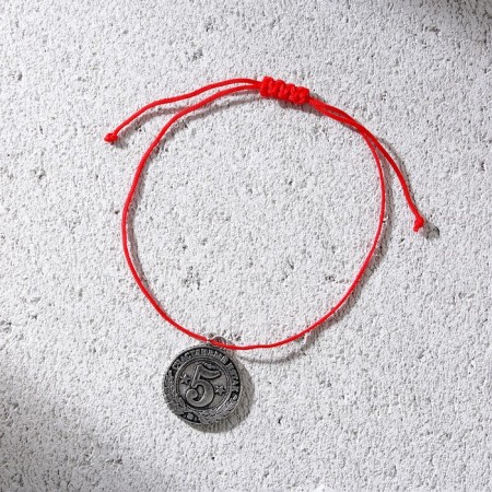 Bracelet-Milisman "For good luck", red thread, length 24 cm-4