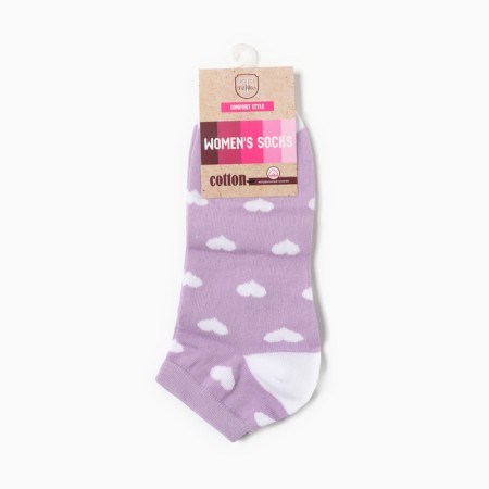 Women's hearts, lilac/white color, rr 25-2