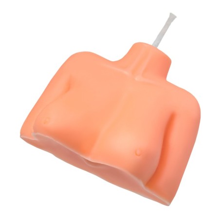 Candle Pecado BDSM "Women's Silhouette", Orange color, 49 g