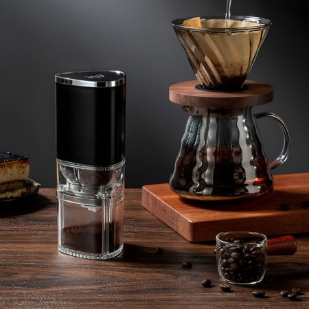 Portable electric coffee grinder LCG-05, 1500 mA/h, 13 watts, 25 grams, black
