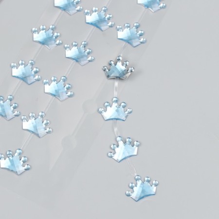 Sticker of rhinestones plastic "Crown" 6.9x31.2 cm-2