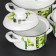 Set of pan "Bamboo", 3 subjects: 1 l, 1.5 l, 2.3 l, enameled covers, induction