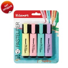 A set of markers-textbooks 4 colors, 1-5 mm, Luxor Pasteliter