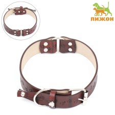 A collar with a base made of thermoplastic rubber with a paw embossing, 58 x 2.7 cm