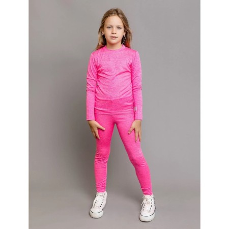 Thermal underwear is two -layer children, height 158 ​​cm, color pink melange