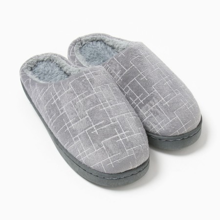 Men's slippers #004 r.42-43, gray-1