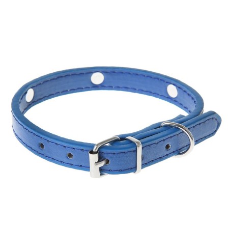 Collar "bachelor" 37 x 1.5 cm, artificial leather, dark blue-1