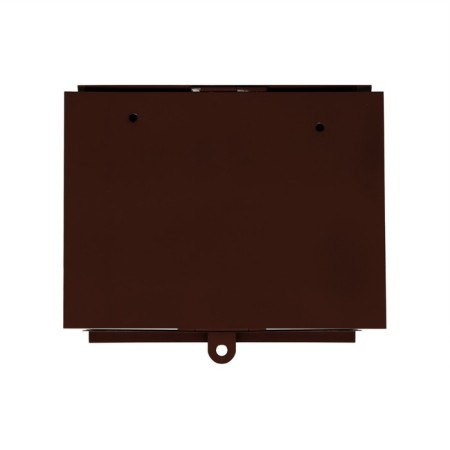 Mail box without a lock (with a loop), a horizontal “letter”, brown-9
