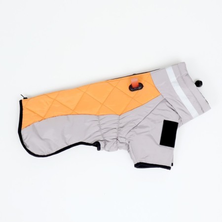 Jacket for large dogs, membrane, 4XL (DS 55, Osh 53, OG 73cm), gray-orange-2