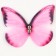 Decor for creativity "Butterfly", two -layer, set of 12 pcs., Size 1 pc. - 5 × 4 cm, pink color