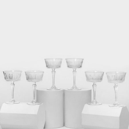 A set of champagne RCR Timeless, 260 ml, crystal glass, 6 pcs