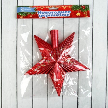 Tip "star ribbed radiance" 19.5x19.5 cm, red-1