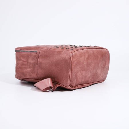 Women's backpack made of artificial leather with lightning, 1 pocket, pink color-4