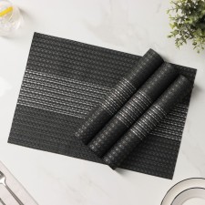 A set of serving napkins on the table “Shine”, 4 pcs, 45 × 30 cm, black color