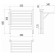 Terminus heated towel rail "Horizon" P8, 600x600 mm, Black Muars