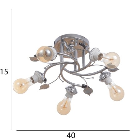 Causte "Vega" BP 5x40W E27 Chrome Model: 2612357-9