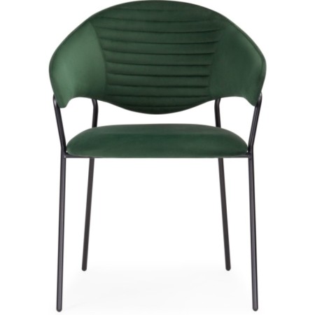 Chair on the metal frame Runso metal/velor, black/green 57x56x82 cm-1