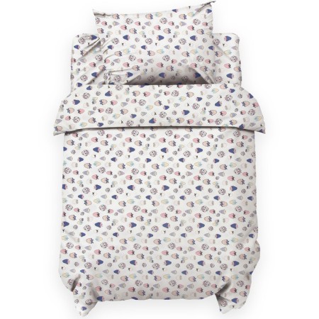 Lovelife bedding set "Berries" 112*143 cm, 60*120+20 cm, 40*60 cm, satin, 100% cotton
