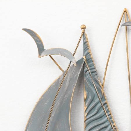 Wall metal decor "Ship with Seagulls" 38x3.8x40 cm-2
