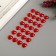 Decorative stickers "Pearls" red, 12 mm, 28 pcs