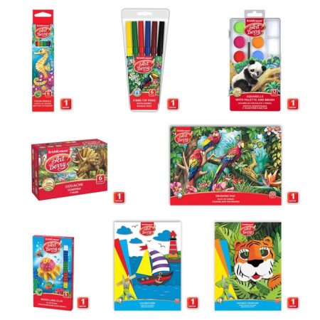 A set of first grader Erichkrause, 43 items, cool, mix-4
