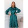 Women's dress, size 42, green color, black 5589