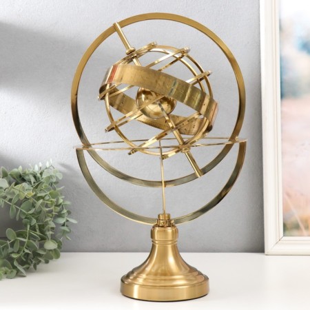 Souvenir Metal "Earth Orbit" gold 25x25x38 cm-3