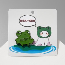 The badge icon is contemptuous, green color in ferrous metal