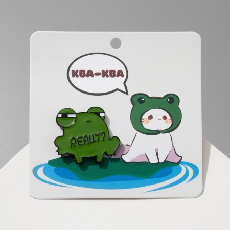 The badge icon is contemptuous, green color in ferrous metal