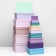 A set of rectangular boxes of 15v1 "lavender" 47.5 x 36 x 17.5- 13 x 8 x 4.5 cm