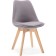 Wooden stool Bonuss array of beech/velor, natural/gray 50x56x82 cm