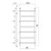 Water heated towel rail Domoterm "Orpheus", P7, 7 crossbars, 400 x 700 mm, bronze