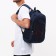 Male backpack on a zipper, 3 outer pockets, blue color
